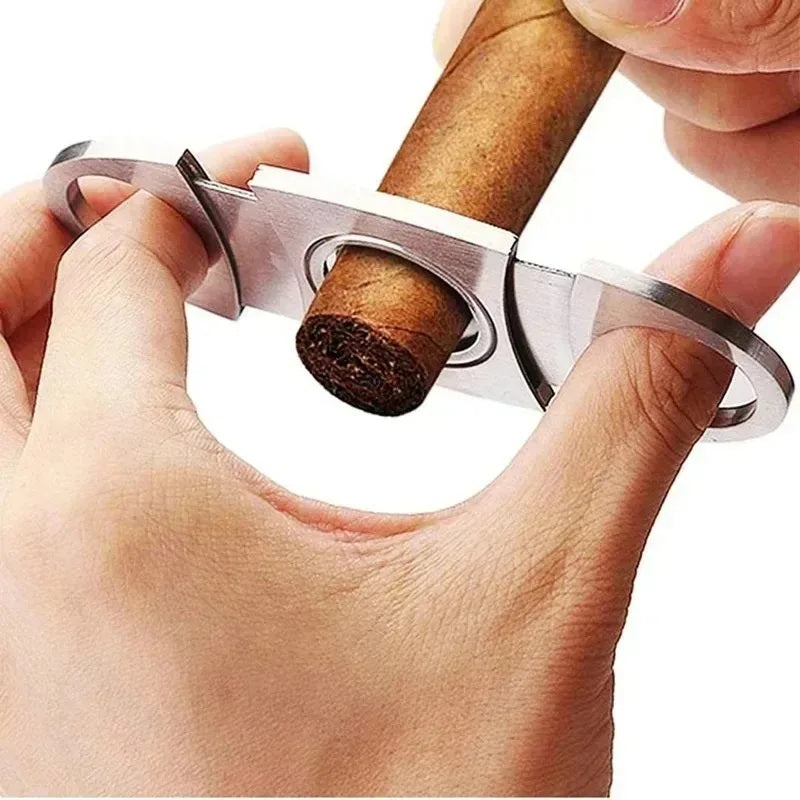 Luxury Pure Copper & Stainless Steel Cigar Shears - Precision Round Folding Cutter