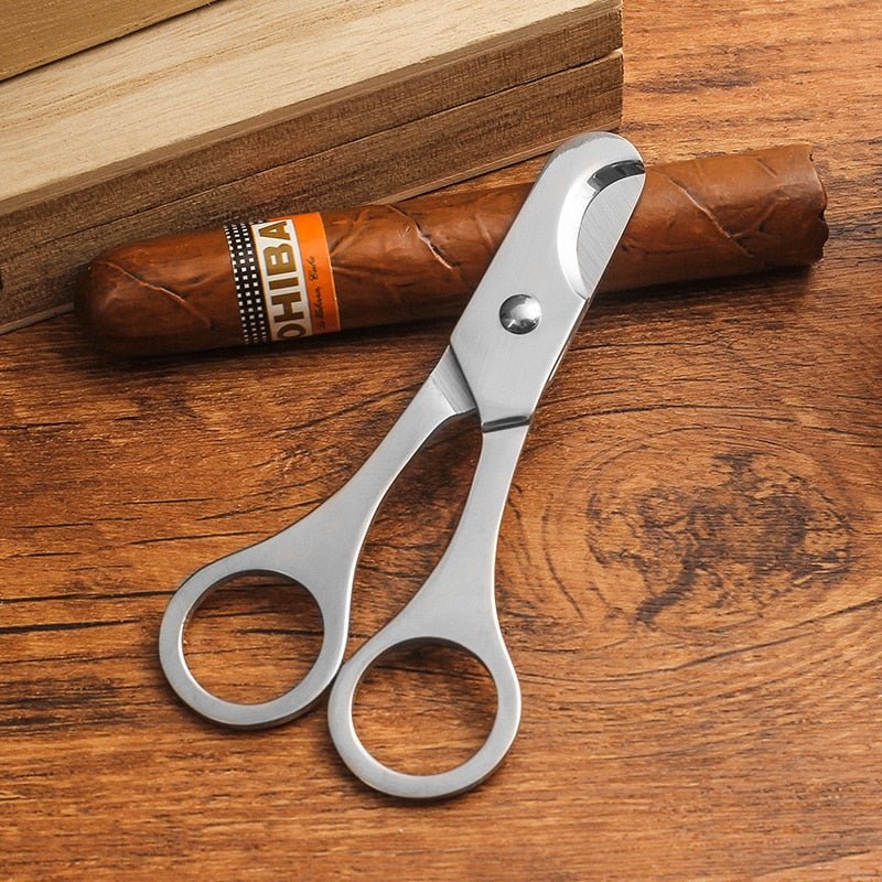 Pocket Cigar Scissors | Stainless Steel Cigar Cutter | Guillotine Knife - Cigar CutsCigar Accessories1