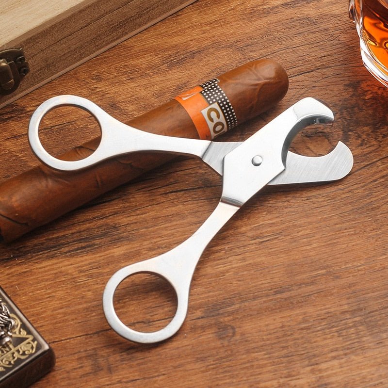 Pocket Cigar Scissors | Stainless Steel Cigar Cutter | Guillotine Knife - Cigar CutsCigar Accessories3